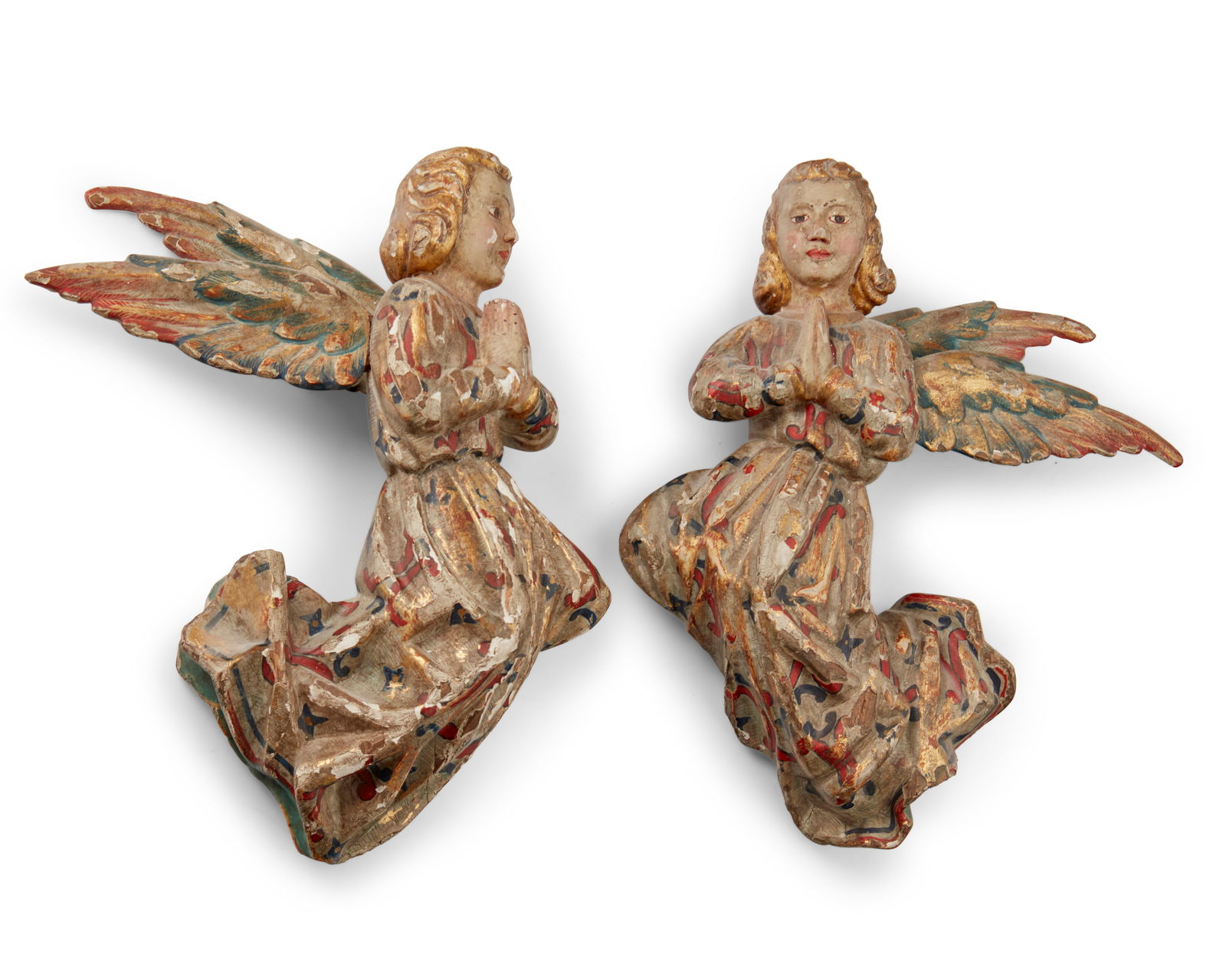 A PAIR OF CONTINENTAL POLYCHROMED