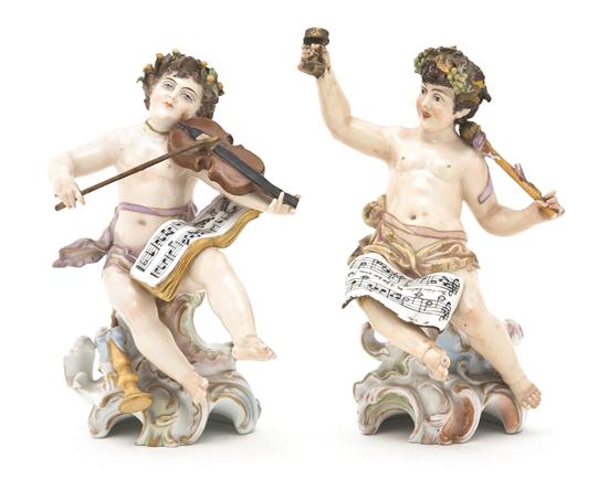 A Pair of Continental Porcelain