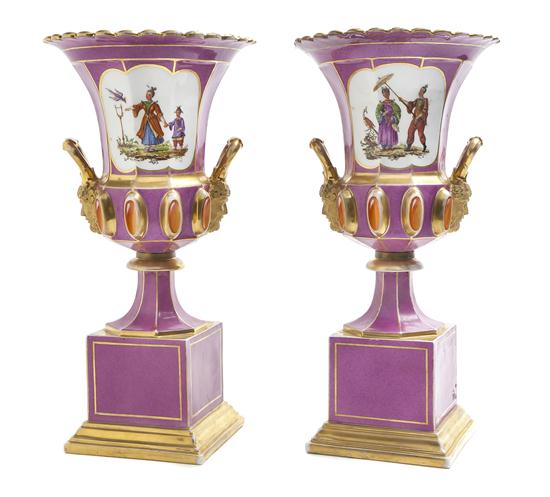 A Pair of Continental Porcelain