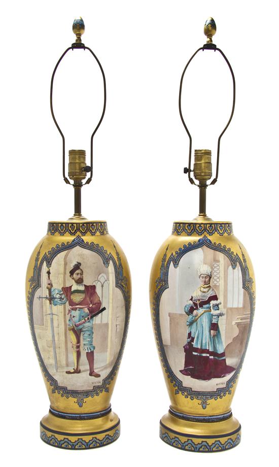 *A Pair of Continental Porcelain