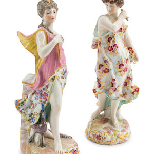 A Pair of Continental Porcelain