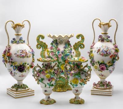 A pair of Continental porcelain