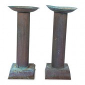 A Pair of Copper Bird Baths
EA