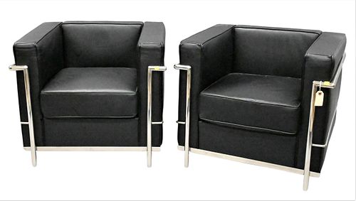 A PAIR OF CORBUSIER LG-2 STYLE