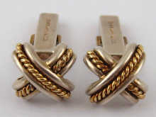 A pair of cufflinks by Tiffany