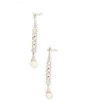 A PAIR OF CULTURED PEARL AND D