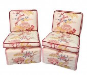 A PAIR OF CUSTOM CHINTZ UPHOLS