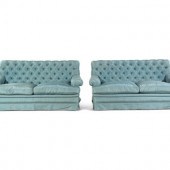 A Pair of Custom French Silk-U