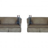 A Pair of Custom Upholstered K