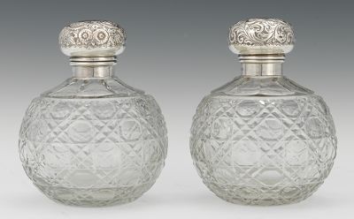 A Pair of Cut Crystal Dresser