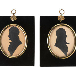 A Pair of Cut Paper Silhouette