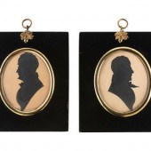 A Pair of Cut Paper Silhouette