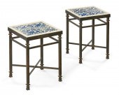 A PAIR OF DAMASCUS TILE AND IR