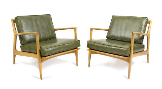 A Pair of Danish Open Arm Lounge