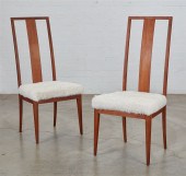 A PAIR OF DANISH TEAK TALL BAC