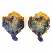 A PAIR OF DAUM PATE DE VERRE P