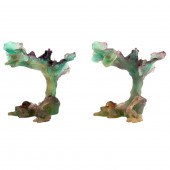 A PAIR OF DAUM PATE DE VERRE T
