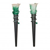 A PAIR OF DAUM PATE DE VERRE G