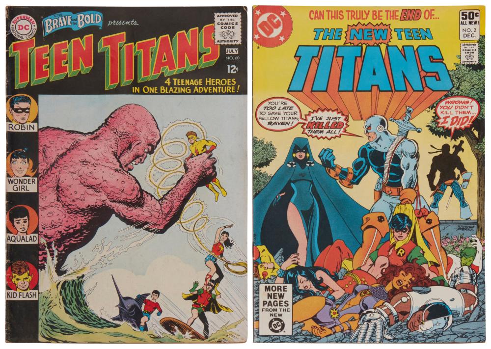 A PAIR OF DC NEW TEEN TITANS AND