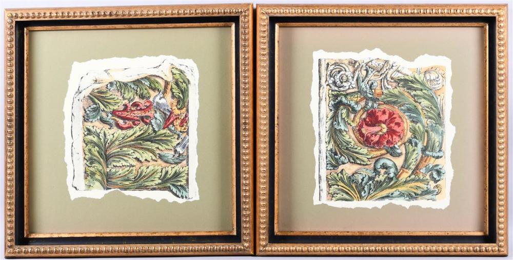 , A PAIR OF DECORATIVE FRAMED