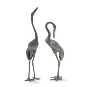A PAIR OF DECORATIVE CAST BRON