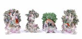 A PAIR OF DERBY FIGURAL CANDLE