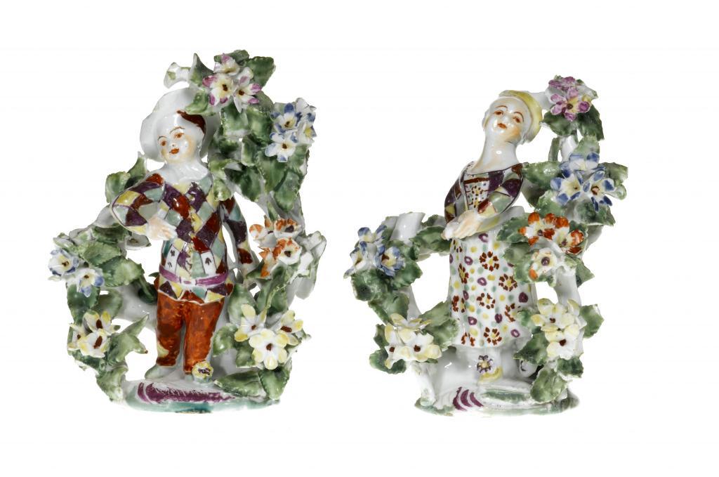 A PAIR OF DERBY FIGURES OF A BOY