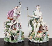 A pair of Derby figures of Nep