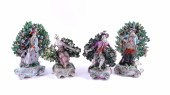 A PAIR OF DERBY PORCELAIN FIGU