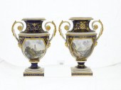 A PAIR OF DERBY VASES<br />
o