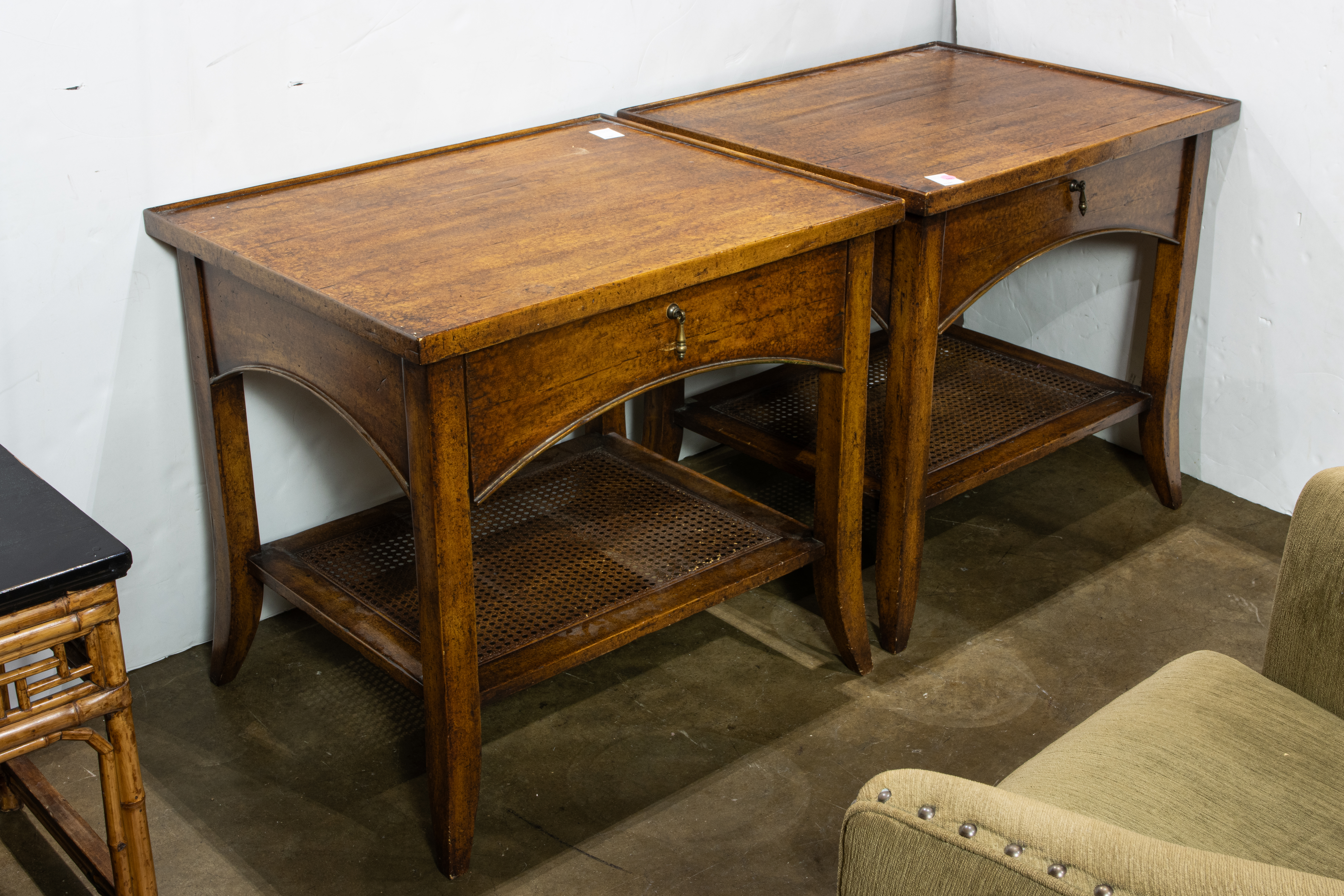 A PAIR OF DESIGNER FAUX