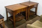 A PAIR OF DESIGNER FAUX 'ANTIQ