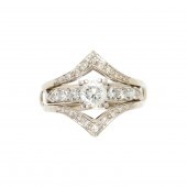 A PAIR OF DIAMOND AND PLATINUM