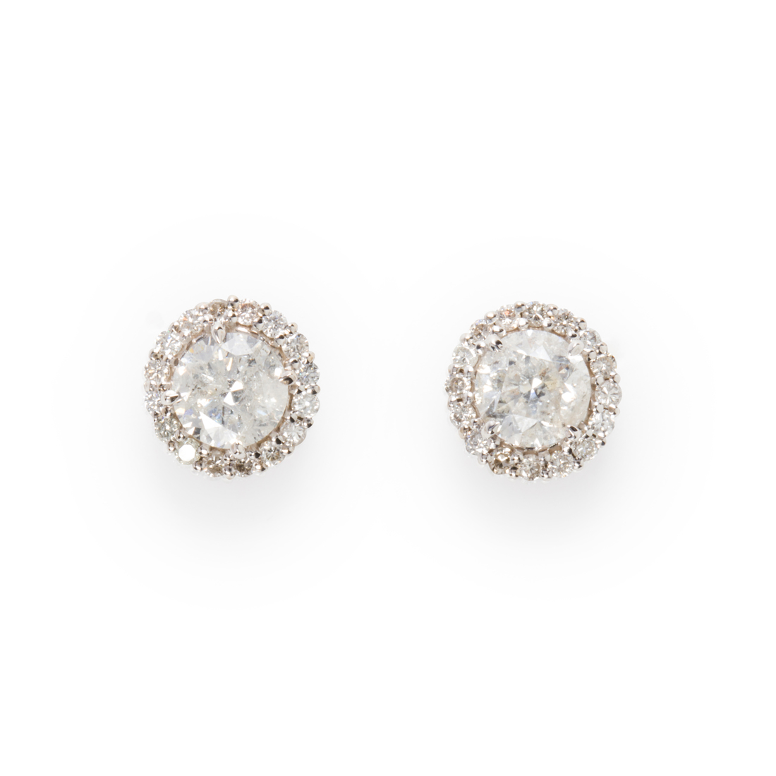 A PAIR OF DIAMOND AND EIGHTEEN