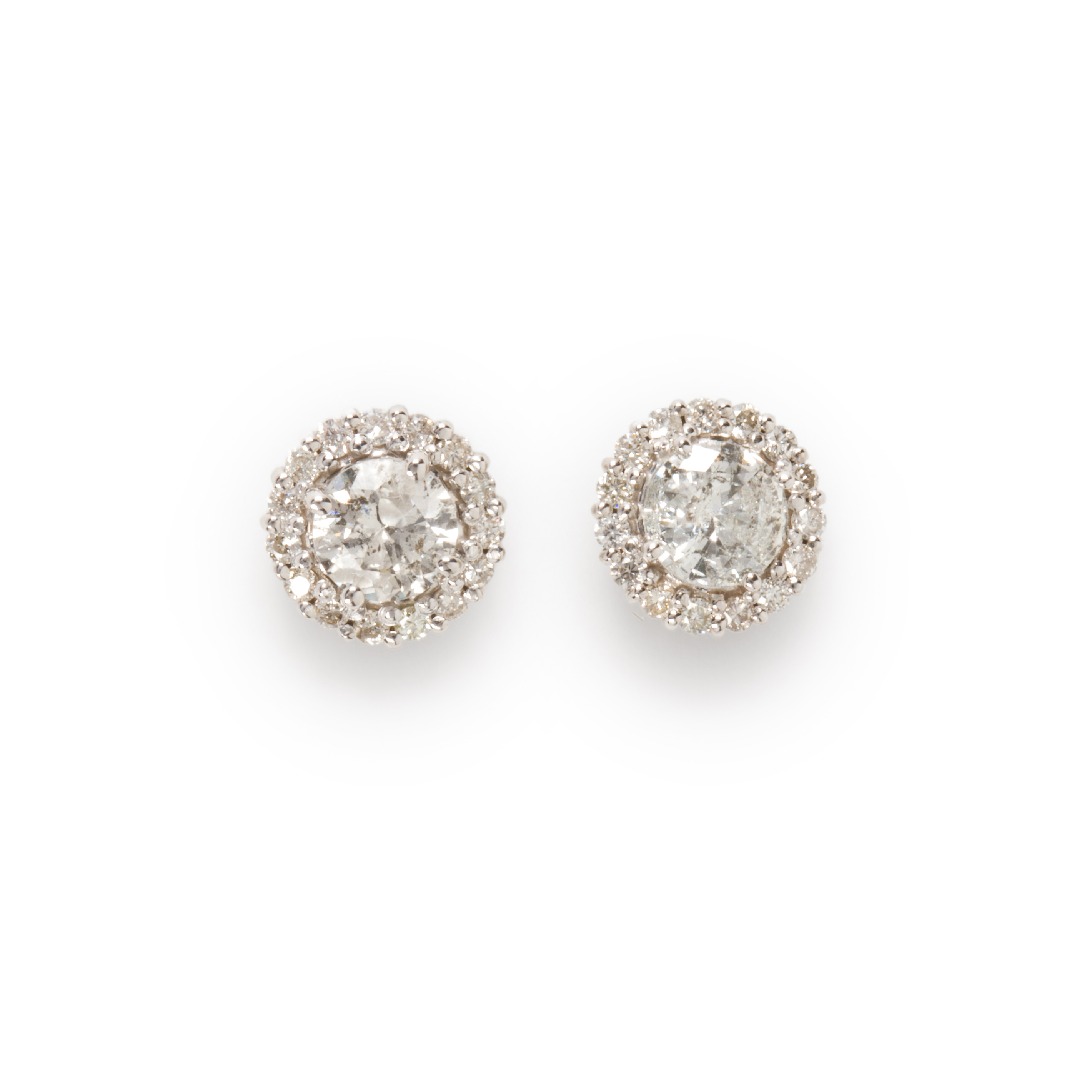 A PAIR OF DIAMOND AND EIGHTEEN