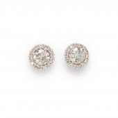 A PAIR OF DIAMOND AND EIGHTEEN
