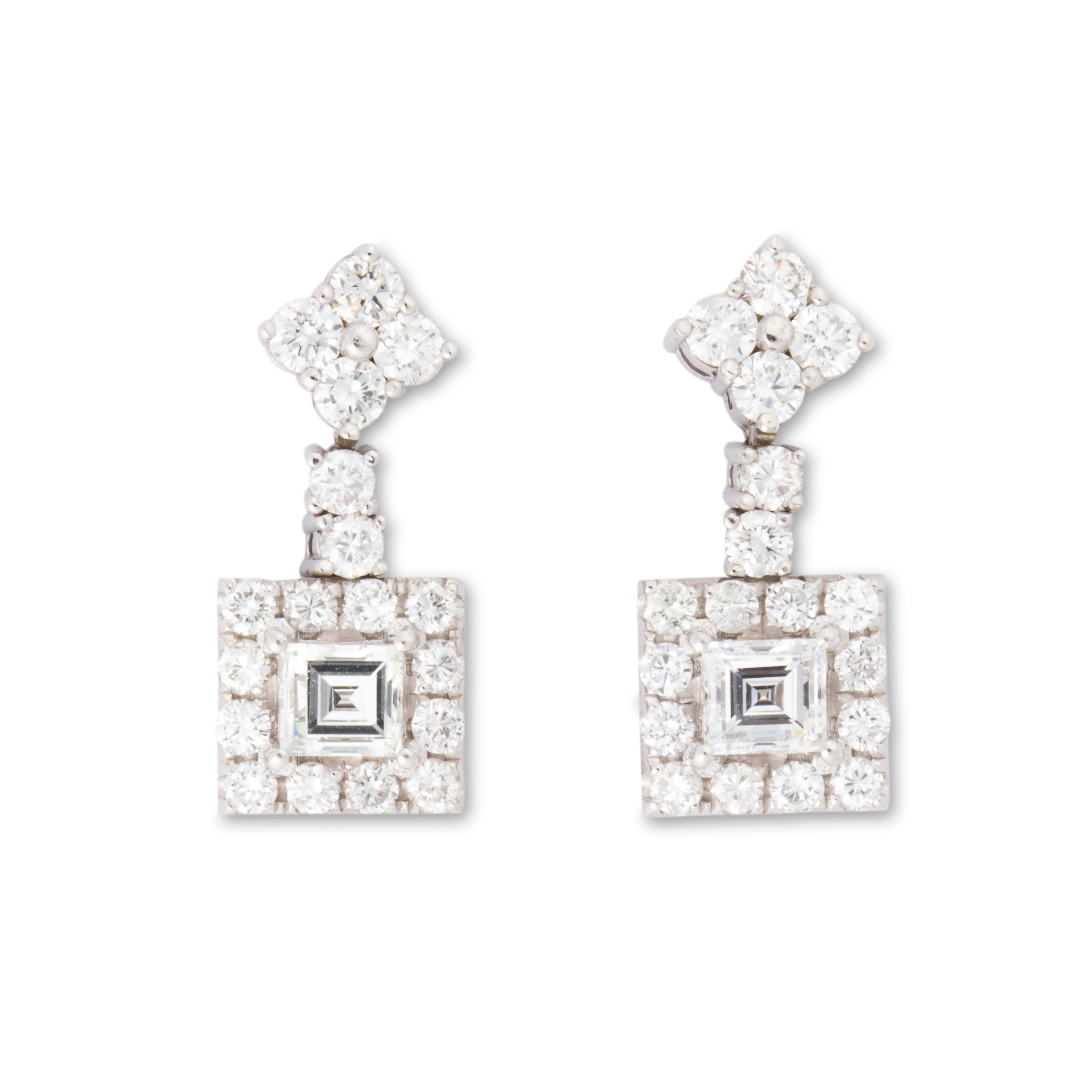 A PAIR OF DIAMOND AND EIGHTEEN