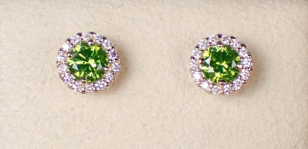 A PAIR OF DIAMOND BUTTON