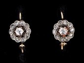 A Pair of Diamond Cluster Earr
