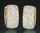 A Pair of Diamond Huggie Earri