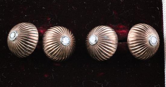 A pair of diamond set antique