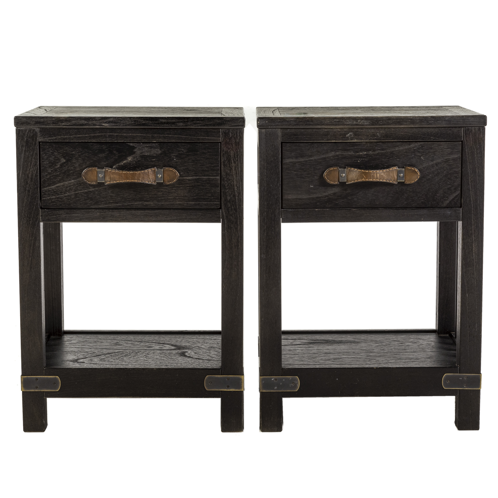 A PAIR OF DISTRESSED ARHAUS