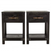 A PAIR OF DISTRESSED ARHAUS NI