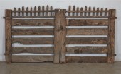 A PAIR OF DISTRESSED METAL MOU