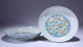 A PAIR OF DOUCAI 'FU AND SHOU'
