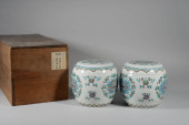 A PAIR OF DOUCAI 'PASSION FLOW