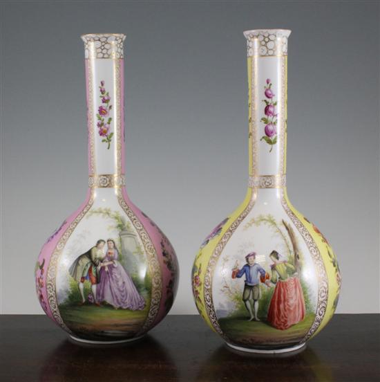 A pair of Dresden porcelain
