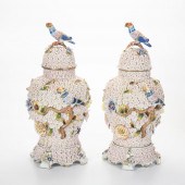 A PAIR OF DRESDEN RELIEF-DECOR