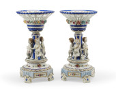 A PAIR OF DRESDEN-STYLE POLYCH