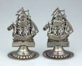 A pair of Dutch silver menu ho